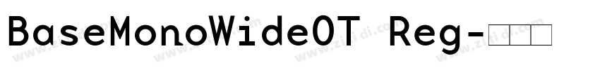 BaseMonoWideOT Reg字体转换 BaseMonoWideOT Reg字体转换